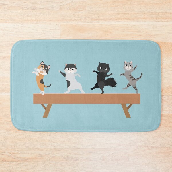 Item preview, Four Gymnastics Cats on Beam designed and sold by aprincessinsp.