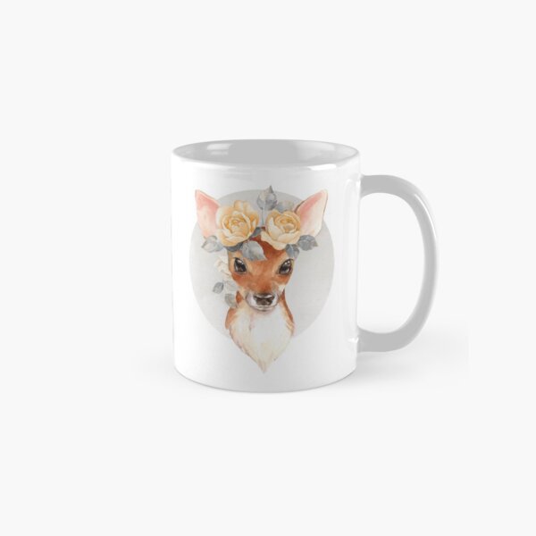 Fawn with yellow roses Classic Mug