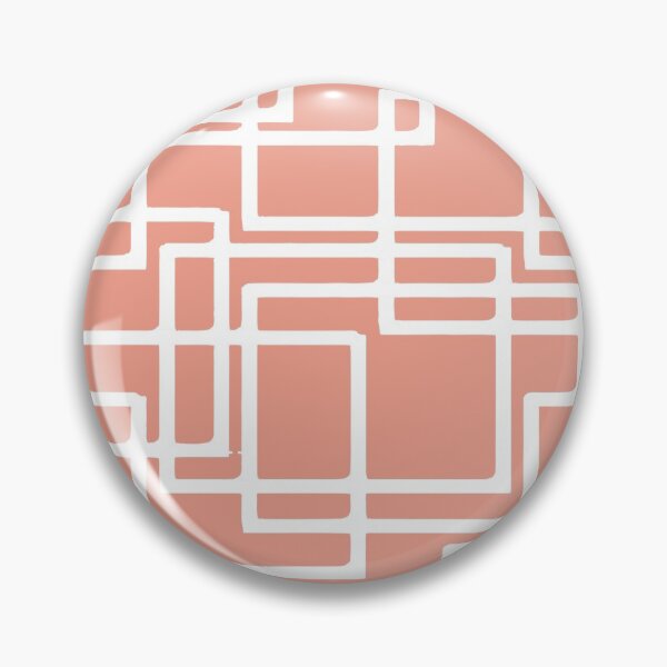 Item preview, Retro Modern White Rectangles On Coral designed and sold by taiche.