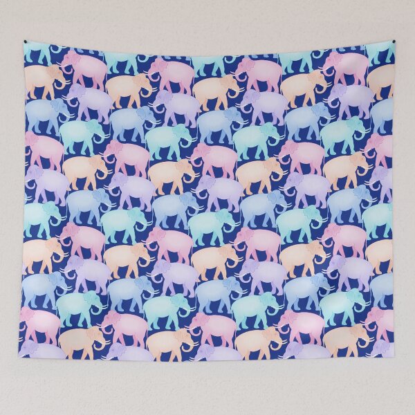 Item preview, Multicolored Indian Elephant Pattern designed and sold by AntiqueImages.