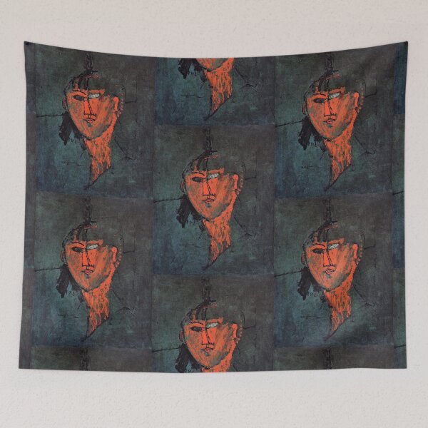 Item preview, Vintage Portrait painting by  Amedeo Modigliani (Italian, Livorno 1884–1920 Paris) designed and sold by Vintage Designs +.