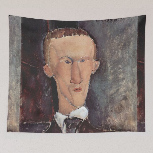 Item preview, Vintage Portrait painting by  Amedeo Modigliani (Italian, Livorno 1884–1920 Paris) designed and sold by Vintage Designs +.