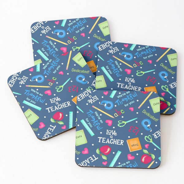 Item preview, Love a Teacher Words and Art Navy Blue designed and sold by phyllisdobbs.