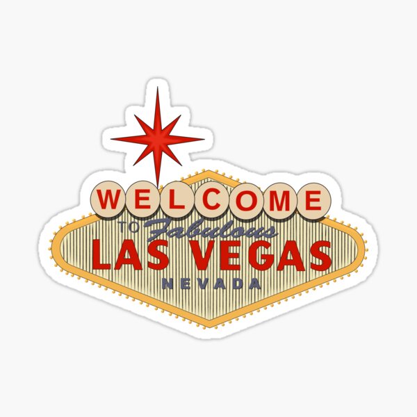 Welcome to Fabulous Las Vegas Sign Sticker Decal Vinyl nevada nv sign