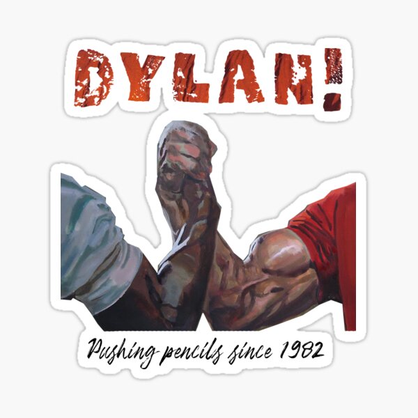 Dylan Predator Handshake - Pushing Pencils Sticker