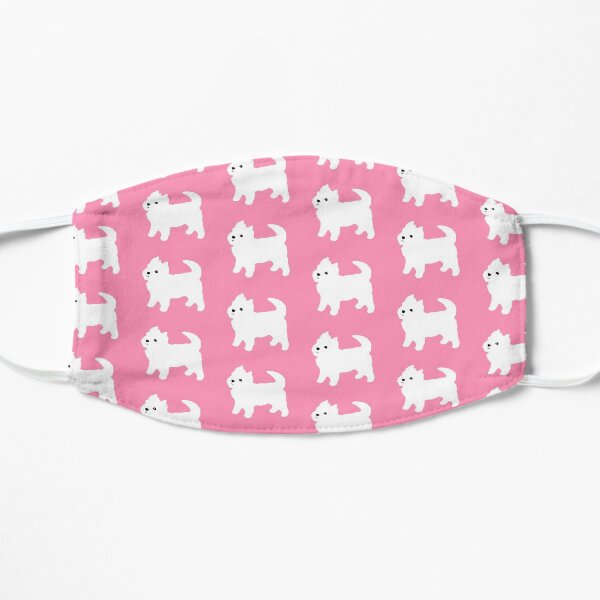 Pink West Highland Terrier Pattern Mask