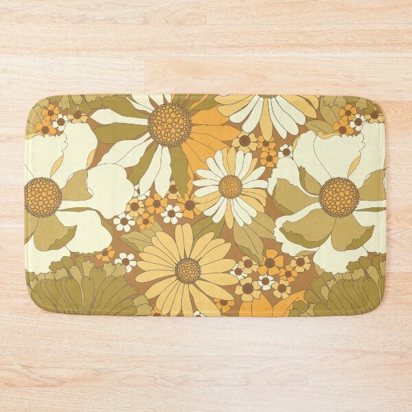 Item preview, Brown, Orange, Ivory & Green Vintage Flower Pattern designed and sold by Eyestigmatic.