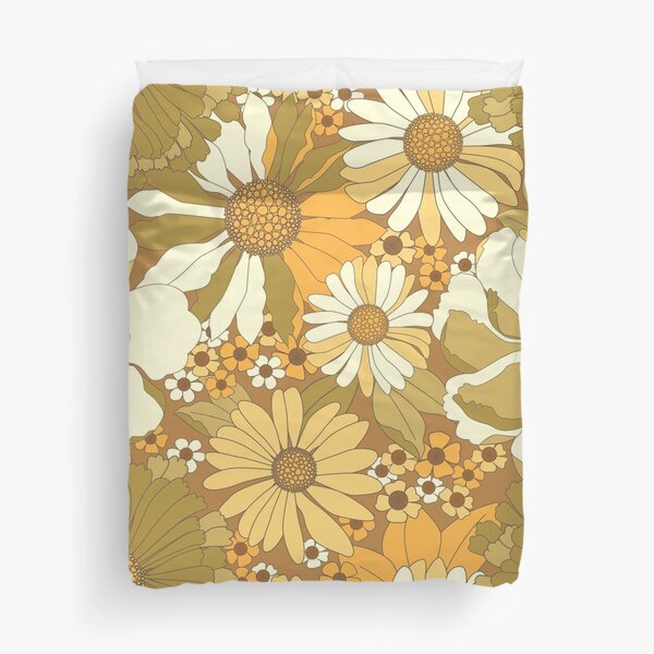 Item preview, Brown, Orange, Ivory & Green Vintage Flower Pattern designed and sold by Eyestigmatic.