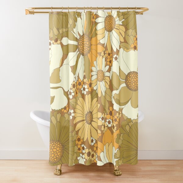Item preview, Brown, Orange, Ivory & Green Vintage Flower Pattern designed and sold by Eyestigmatic.