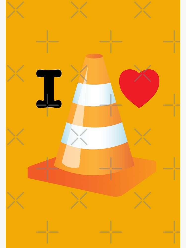 "Traffic Cone Funny Road Marker Roadworks Design" Poster by