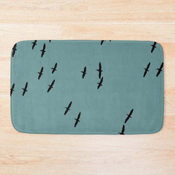 Item preview, Squadron Of Pelicans In Flight Black Silhouette designed and sold by taiche.