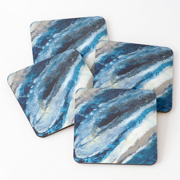 Item preview, Large Blue Geode Slice Painting by Holly Anderson  designed and sold by hollyanderson.