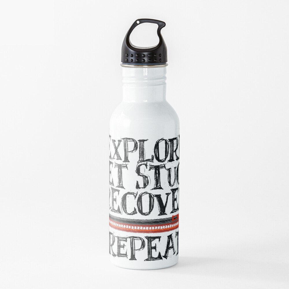 Explore, Get Stuck, Recover, Repeat Water Bottle
