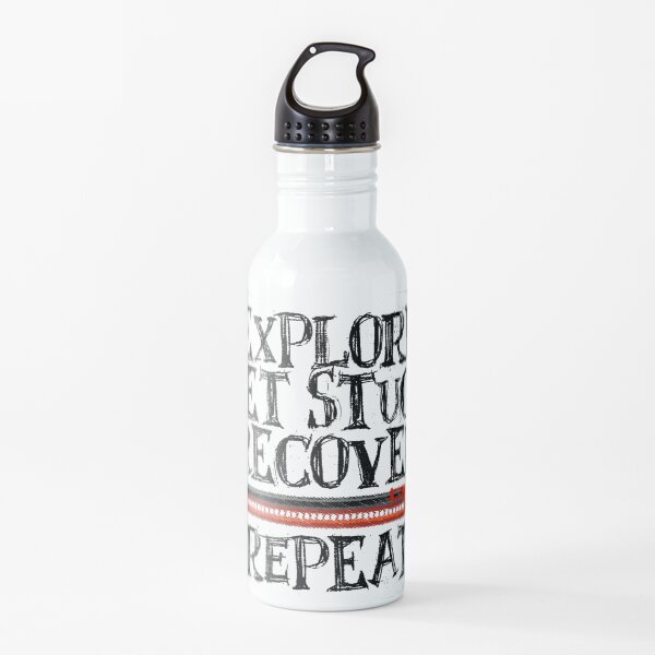 Explore, Get Stuck, Recover, Repeat Water Bottle