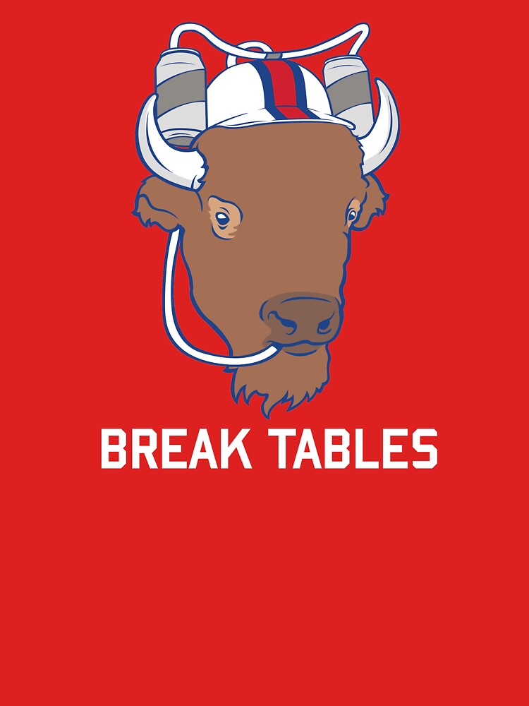 Buffalo Bills Bills Mafia From the Top Rope Table smash Type Logo