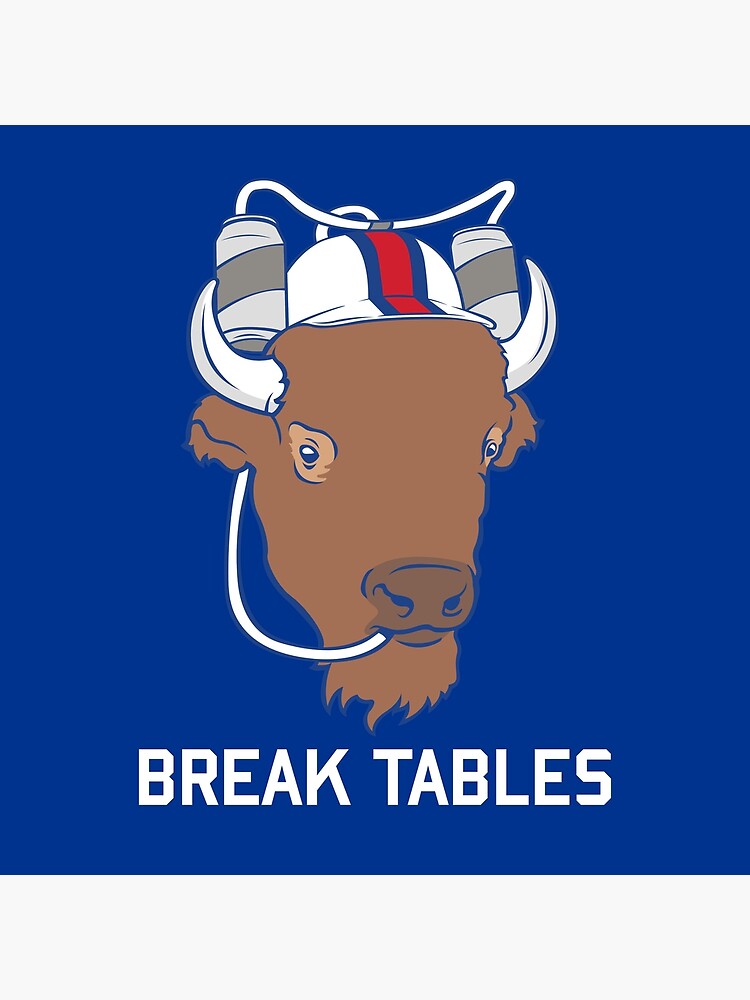 Grußkarte for Sale mit Buffalo Bills Mafia Bierhelm Design Break Tische  von Stayfrostybro