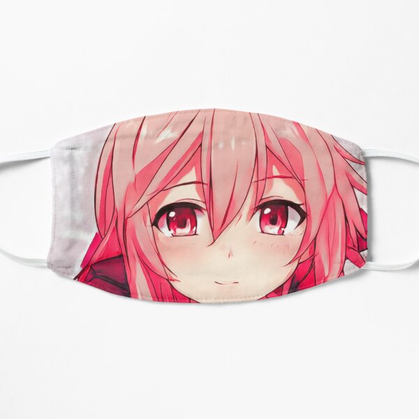 anime girl with pink hair mask by hypedesigns19 redbubble redbubble