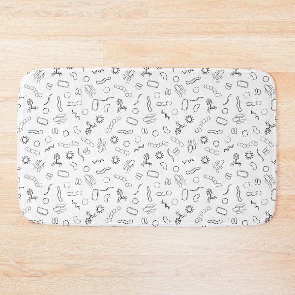 Item preview, Microbiology - Black on White designed and sold by Hodgepodge Bricolage.