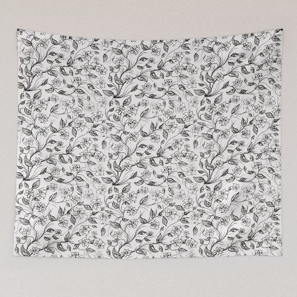 Item preview, Evil eyes leaves and skulls flowers plant mandala illustration designed and sold by Onyria Art.