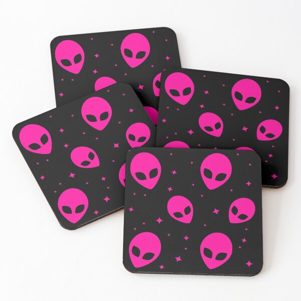 Item preview, Pink soft aesthetic alien pattern designed and sold by lipemo.