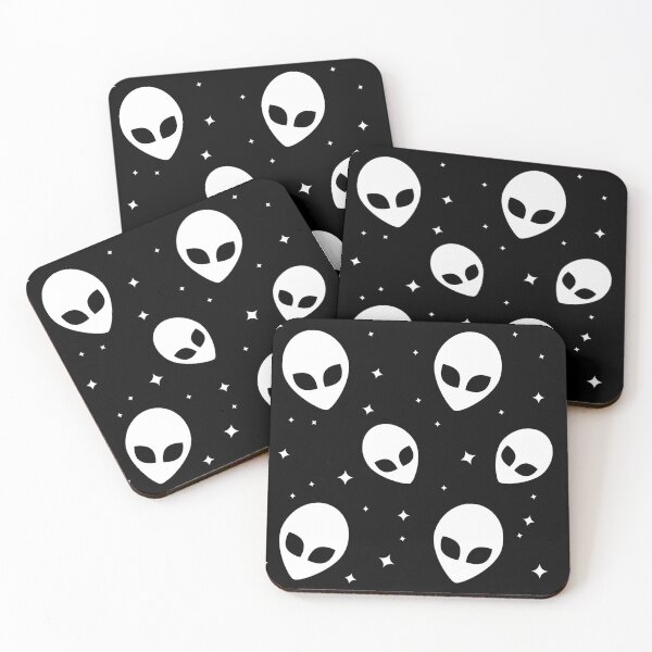 Item preview, Black and white alien pattern designed and sold by lipemo.