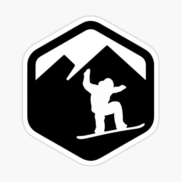 Snowboarder logo Pegatina