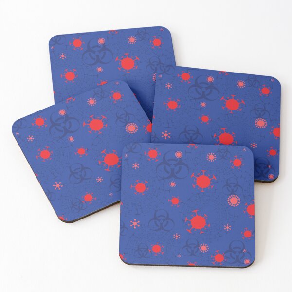 Item preview, Corona Virus Red and Blue Vector Pattern designed and sold by kisikoida.