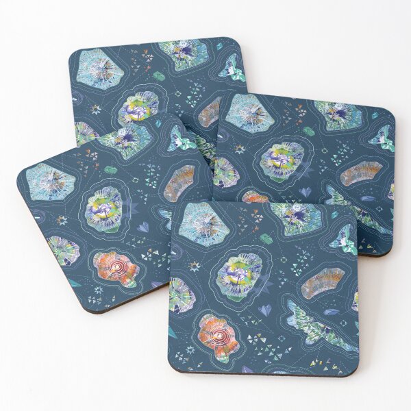 Item preview, Earth pattern with colorful creative gem stone cuts designed and sold by kisikoida.
