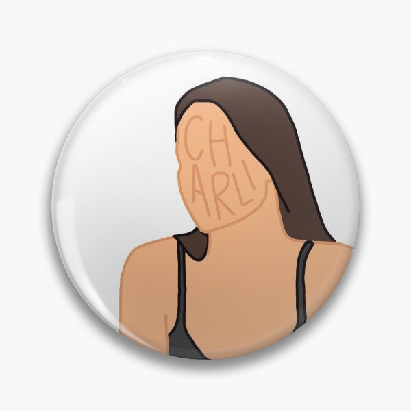 Item preview, Charli Damelio sticker print outline tiktok tik tok designed and sold by Mikelazv.