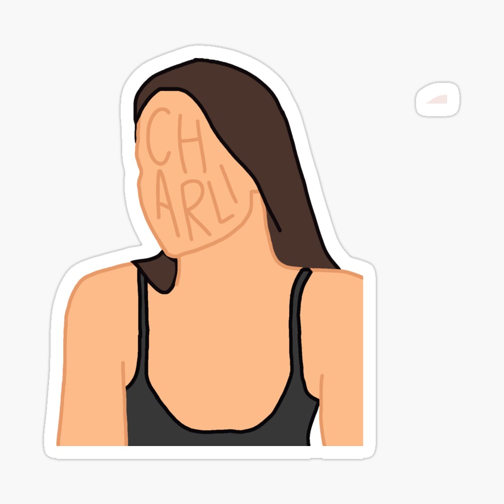 Charli Damelio sticker print outline tiktok tik tok