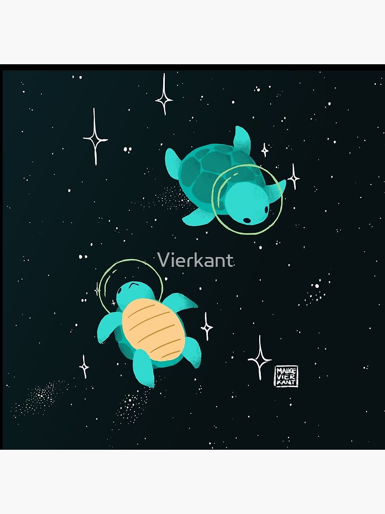Thumbnail 3 of 3, Pin, Space Turtles designed and sold by Maike Vierkant.