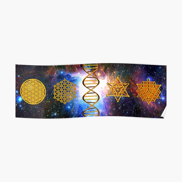 Flower of life DNA Merkaba Poster