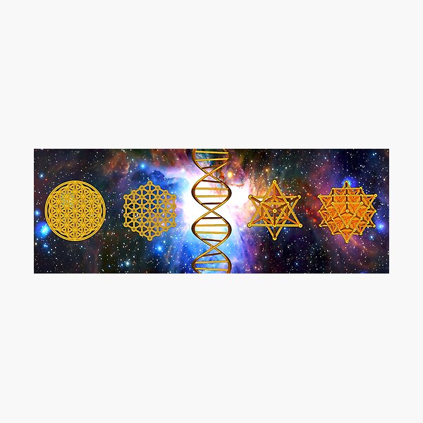 Flower of life DNA Merkaba Photographic Print