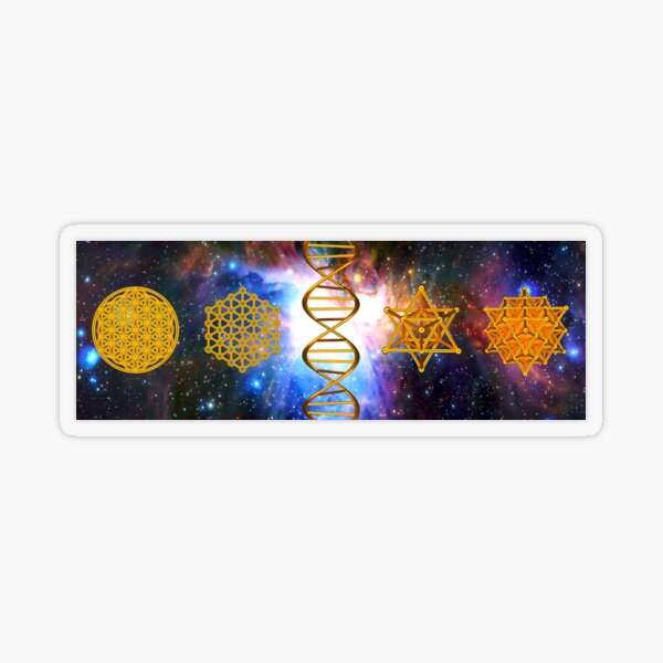 Flower of life DNA Merkaba Transparent Sticker
