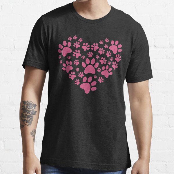 "Paw Print Heart" Tshirt for Sale by aimenadjadj Redbubble dog t