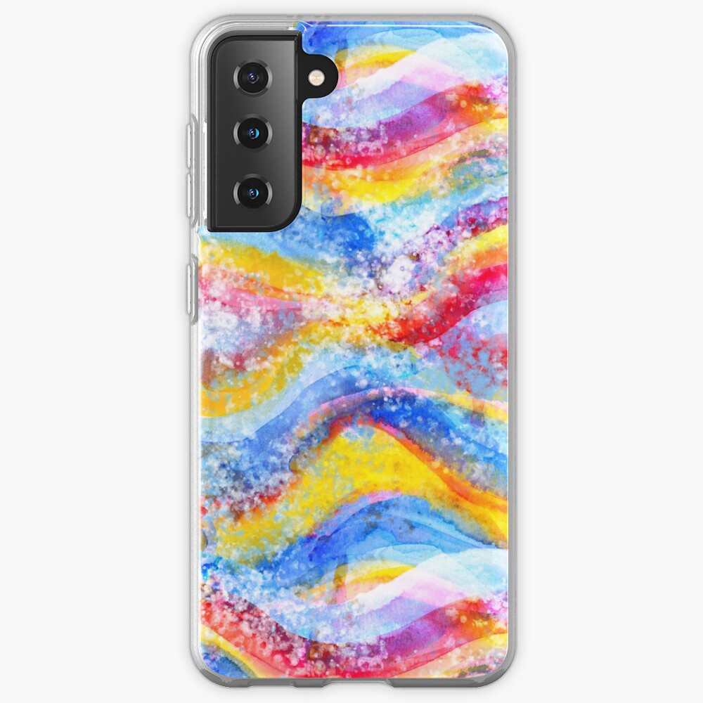 Rainbow waves watercolor Case & Skin for Samsung Galaxy
