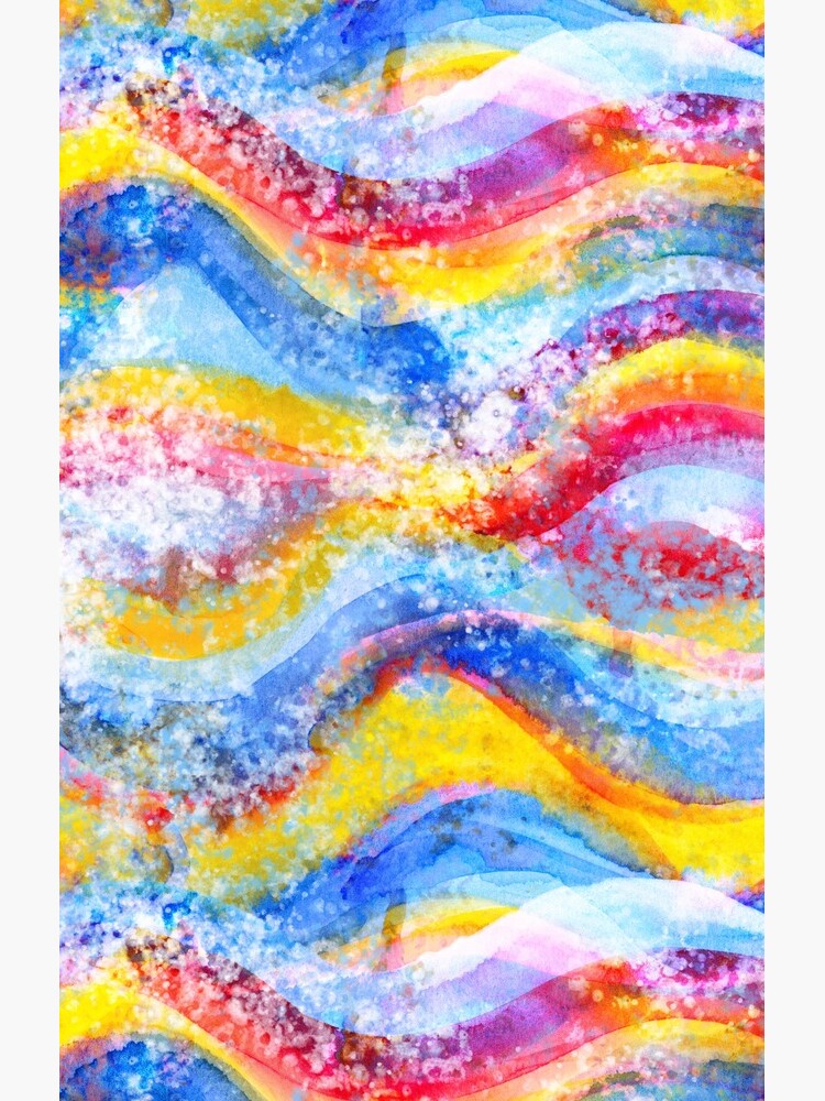 Rainbow waves watercolor by nobelbunt