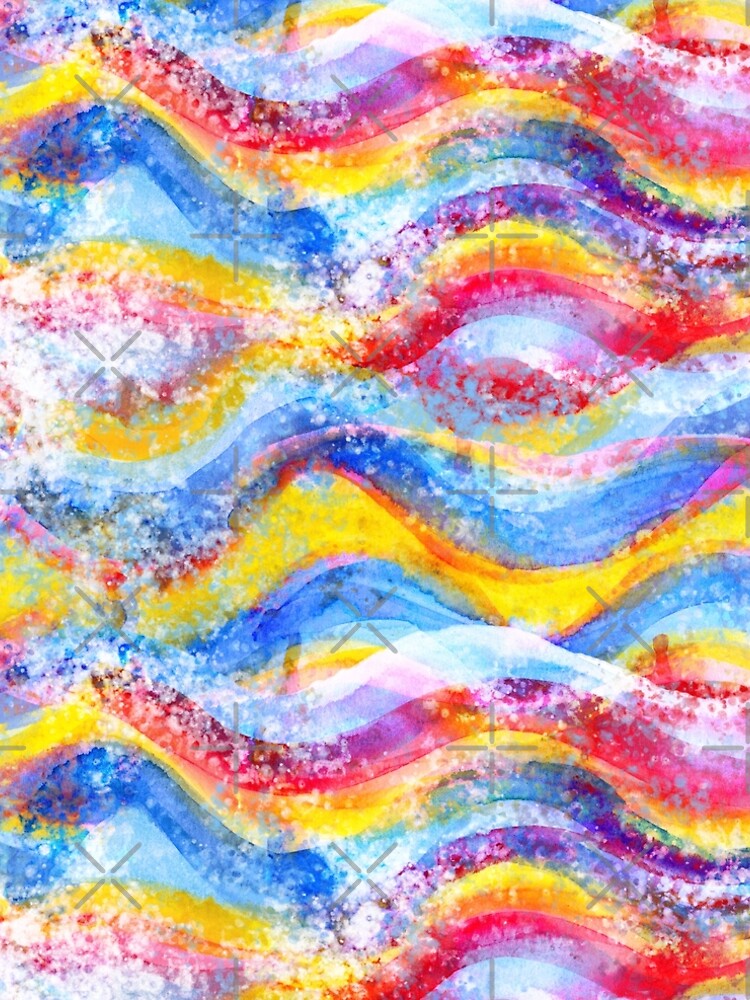 Rainbow waves watercolor by nobelbunt