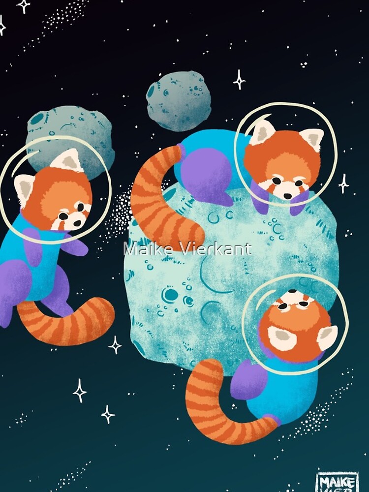 Discover Red Space Pandas Iphone Case