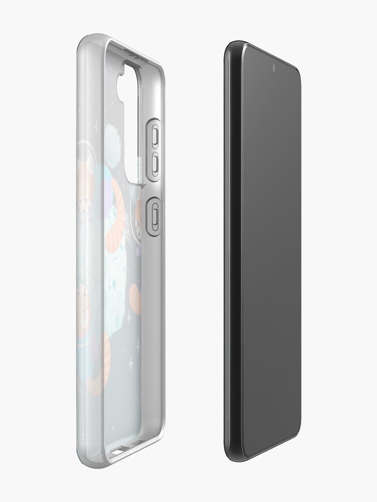Alternate view of Red Space Pandas Case & Skin for Samsung Galaxy