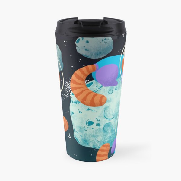 Red Space Pandas Travel Mug