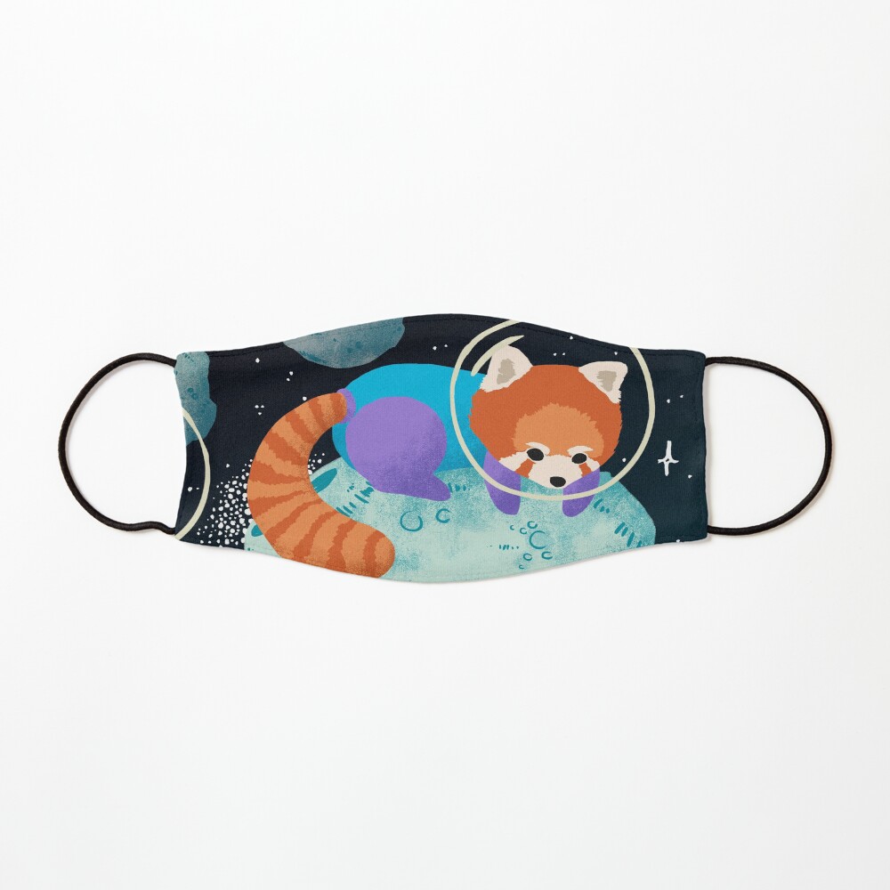 Red Space Pandas Mask