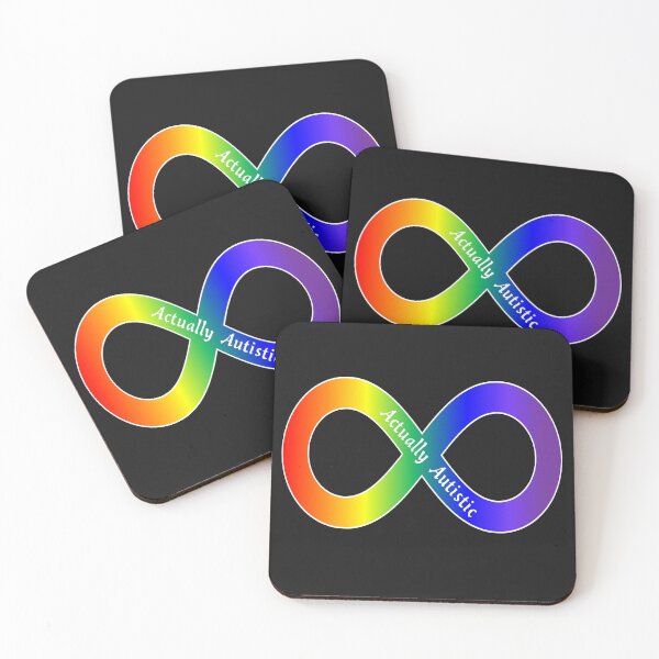Item preview, Actually Autistic Rainbow Infinity Sign designed and sold by BitterbluePine.