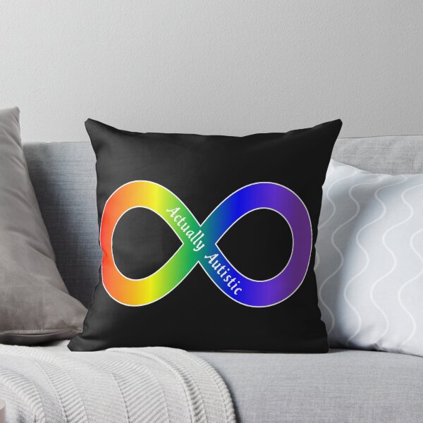 Item preview, Actually Autistic Rainbow Infinity Sign designed and sold by BitterbluePine.