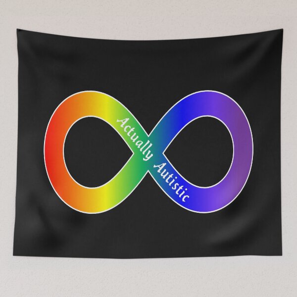 Item preview, Actually Autistic Rainbow Infinity Sign designed and sold by BitterbluePine.