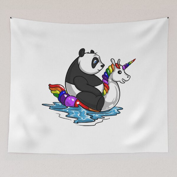 Item preview, Panda Bear Riding Unicorn Float  designed and sold by underheaven.