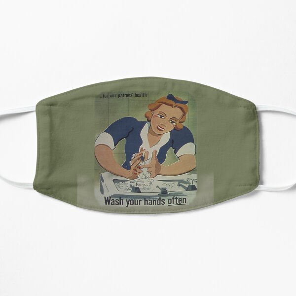 Vintage Patrons Health Wash Your Hands Often, RBSSG Mask