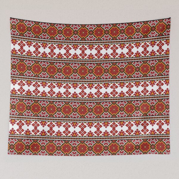 Item preview, Colorful embroidery with geometric shape pattern designed and sold by corner-shop.