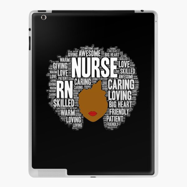 Afro Art Gift for Black Nurse RN LPN iPad Skin