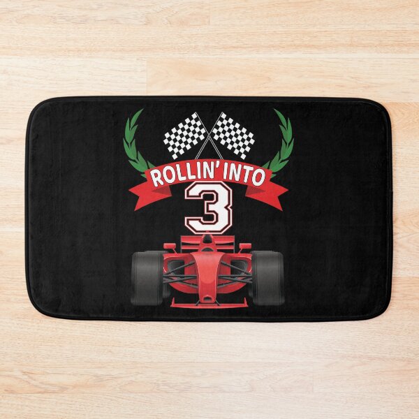 Item preview, Rollin into 3 Years Old Racing Car Boys 3rd Birthday Party graphic designed and sold by Grabitees.